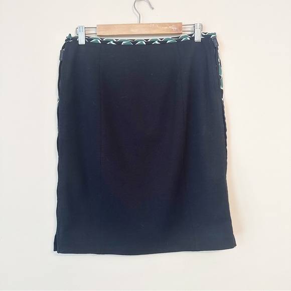 M by Missoni Dual Zipper Green Black Pencil Skirt - Italian 44 / US 8 - Picture 2 of 15